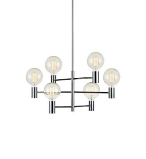 CAPITAL Chrom Ø 62cm 6xE27 Lampa wisząca Markslojd 106419