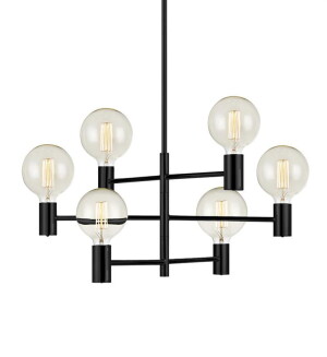 CAPITAL Czarny Ø 62cm 6xE27 Lampa wisząca Markslojd 107281