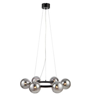 CIRCLE Czarny | Przydymiony Ø 71cm 6xG9 Lampa wisząca Markslojd 108051
