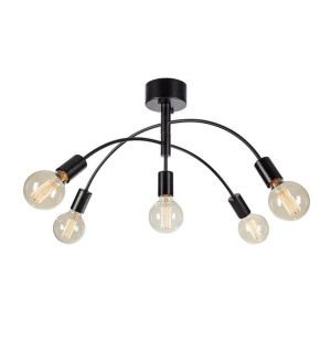 CYGNUS czarny Ø 70cm 5xE27 Lampa sufitowa Markslojd 108284