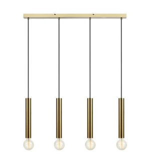 SENCILLO mosiądz 4xE27 Lampa wisząca Markslojd 108263