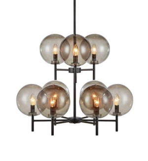 CROWN czarny | przydymiony Ø 73cm 9xE14 Lampa wisząca Markslojd 107921