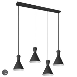 ENZO Czarny mat 4xE27 Lampa wisząca RL R30784032