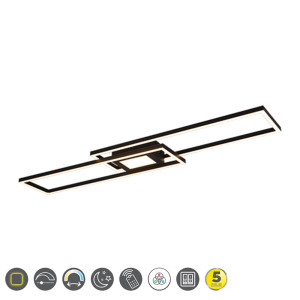 GANADO Czarny mat LED DIM RGBW 38W 2700-6500K Pilot Lampa sufitowa Trio 670710532