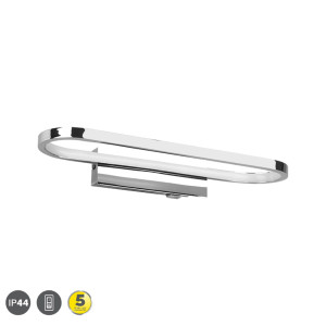 GIANNI Chrom z wyłącznikiem LED 17W 3000K IP44 Kinkiet łazienkowy nad lustro Trio 283770106