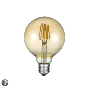 GLOBE Bursztynowa śr.12cm. ściemnialna E27 8W 2700K Trio 986-6790