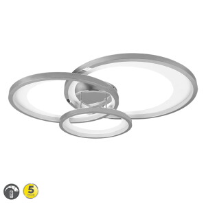 GRANADA Chrom 36W Ściemnialna Lampa sufitowa Trio 673810306