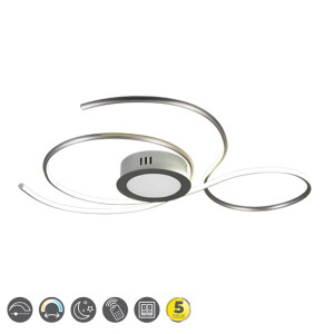 JIVE Nikiel mat LED DIM Pilot 48W 2700-6000K Ściemnialna Lampa sufitowa Trio 623419207