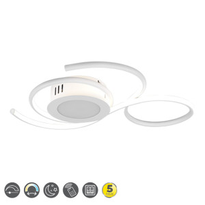JIVE Biały mat LED DIM Pilot 36W 2700-6000K Ściemnialna Lampa sufitowa Trio 623410231
