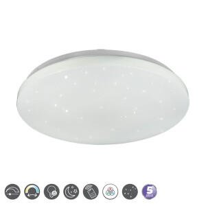 KIRA śr.38cm. RGBW PILOT DIM STARLIGHT LED 18W 3000-6000K Plafon