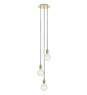 SKY złoty 3xE27 Lampa wisząca potrójna Markslojd 106333