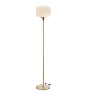 SOBER biały | mosiądz Ø 25cm E27 Lampa podłogowa stojąca Markslojd 108054