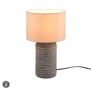 MALA Beż śr.22cm. E27 Lampka stołowa