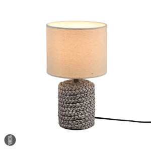 MALA Beż śr.15cm. E14 Lampka stołowa