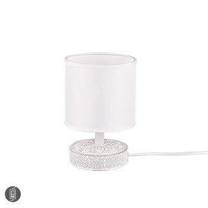 MARIE Biała ceramiczna E14 Lampka stołowa