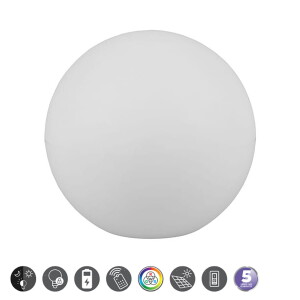 MELO RGB śr. 30cm. Sterowana pilotem Czujnik zmierzchu Zasilanie solarne Dekoracyjna kula ogrodowa RL R55326901