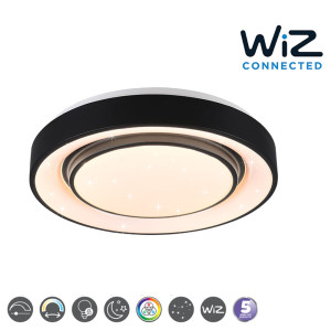 MONA Czarna 20W sterowana aplikacją WIZ RGB 3000-6000K Efekt gwiaździsty Lampa sufitowa RL R65041032