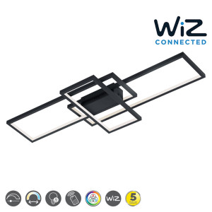 THIAGO LED Antracyt 36W sterowana aplikacją WIZ RGB 3000 - 6000K Lampa sufitowa