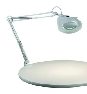 FAGERNES biały 22W 2700K T5 Lampa stołowa z powiększającym szkłem Markslojd 100852