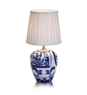 GÖTEBORG niebieski | biały Ø 17cm E14 Lampka stołowa Markslojd 104999