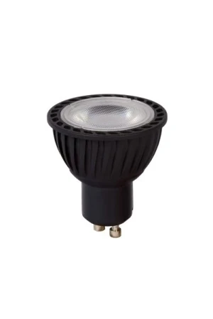 LED GU10 czarny DIM 5W 3000K ściemnialny Lucide 49006/05/30