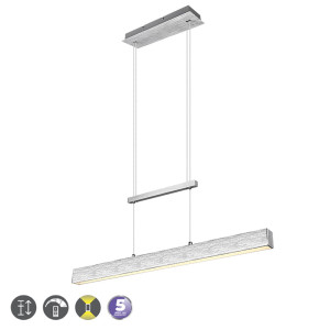 PAROS Aluminium szczotkowane LED Góra-Dół 21W | 2x5,5W 3000K ściemnialna Lampa wisząca RL R32043105