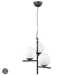 PURE Czarny mat 3xE14 Lampa wisząca