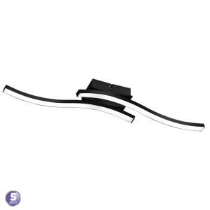 ROUTE LED Czarny Mat 2x5W 3000K Lampa sufitowa