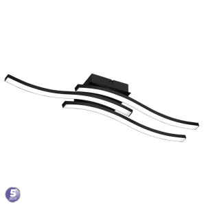 ROUTE LED Czarny Mat 3x5W 3000K Lampa sufitowa