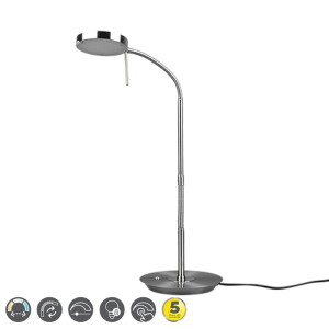 MONZA Nikiel mat LED DIM 12W 2300-3000-4000K ściemnialna Lampka stołowa Trio 523310107