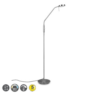 MONZA Nikiel mat LED DIM 12W 2300-3000-4000K ściemnialna Lampa podłogowa Trio 423310107