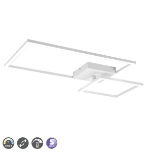 PADELLA Biały mat Regulowany Ściemnialny LED 25W 4000K Lampa sufitowa