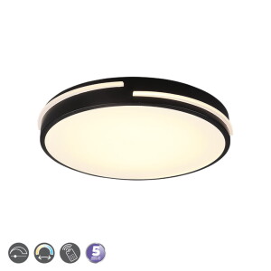 TACOMA Czarny mat DIM PILOT LED 24W 2700-6500K ściemnialny Plafon