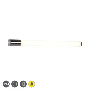 PIERA Chrom gniazdo elektryczne szer.79cm. LED 16W 3000K IP44 Kinkiet łazienkowy z włącznikiem