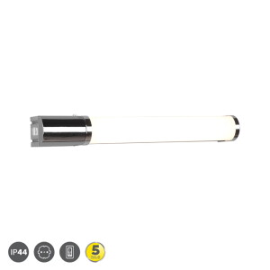 PIERA Chrom gniazdo elektryczne szer.41cm. LED 8W 3000K IP44 Kinkiet łazienkowy z włącznikiem
