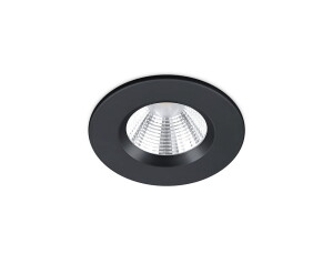 ZENIA czarny mat Ø 8cm LED Dim 5,5W 3000K IP65 Zewnętrzne oczko sufitowe ściemnialne Trio 680710132