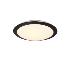 UMBERTO czarny mat Ø 29cm LED 12W 3000K IP44 Plafon łazienkowy Trio 680310132