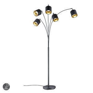 TOMMY Czarny mat 5xE14 Lampa podłogowa stojąca pięcioramienna RL R46330579