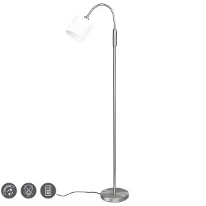 TOMMY Nikiel mat | Biały E14 Lampa podłogowa stojąca RL R46331001