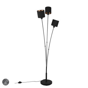 TOMMY Czarny mat 3xE14 Lampa podłogowa stojąca trójramienna RL R46333979