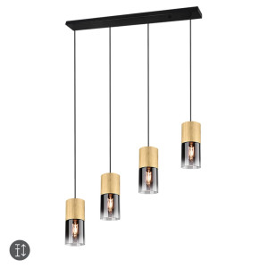 ROBIN Mosiądz mat 4xE27 Lampa wisząca
