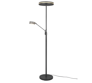 FRANKLIN antracyt LED DIM 35W+6,5W 2700+3200+4000K Lampa podłogowa ściemnialana