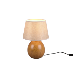 LUXOR brąz | beż E27 Lampka stołowa