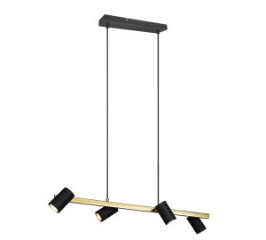 MARLEY złoty | czarny 4xGU10 Lampa wisząca regulowana