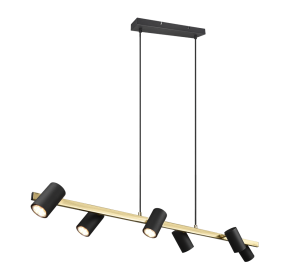 MARLEY złoty | czarny 6xGU10 Lampa wisząca regulowana