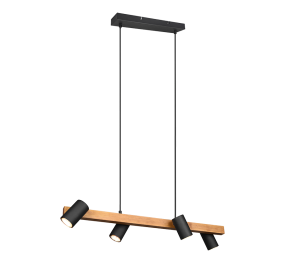 MARLEY czarny mat | brąz 4xGU10 Lampa wisząca regulowana