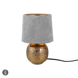 SOPHIA Lampka stołowa POPIELATO ZŁOTA RL R50821011