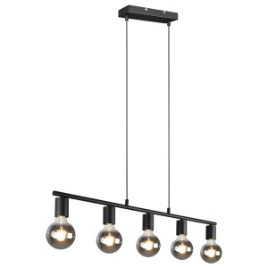VANNES Czarny mat 5xE27 Lampa wisząca RL R30185032