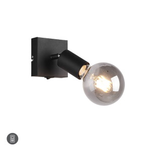 VANNES Czarny mat E27 Kinkiet regulowany z włącznikiem RL R80181732