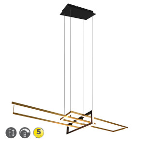 SALINAS Mosiądz mat LED 34W 3000K ściemnialna Lampa wisząca